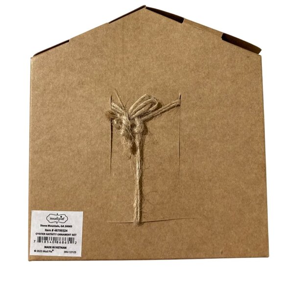 Oyster Shell Nativity Ornaments Set Of 3 In Box - Picture 3 of 4